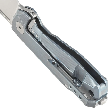 LionSteel Nano Knife Blue Titanium, Satin MagnaCut (NA01 BL)