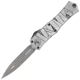Nóż automatyczny OTF Microtech Hera II Mini D/E Signature Halloween Mummy Wrap Aluminium, Satin M390MK by Tony and Sean Marfione (1702M-1HWMYS)