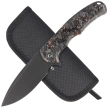 Nóż składany Civivi Praxis Shredded Carbon Fiber / Copper Shred, Black Stonewashed 9Cr18MoV (C803I)