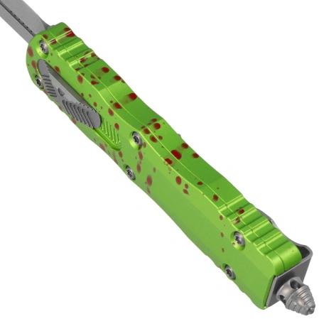 Microtech Dirac D/E OTF Knife Zombie Aluminum, Stonewashed M390 by Tony Marfione (225-10Z)