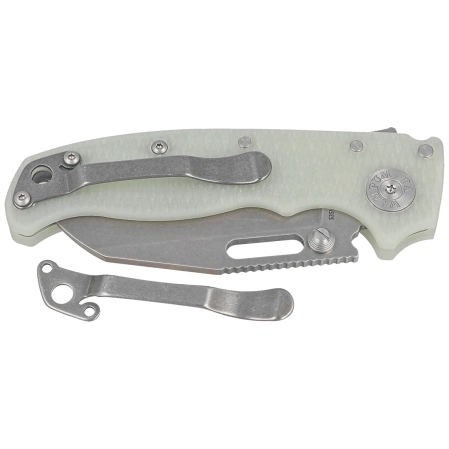 Nóż składany Demko AD20.5 Shark Foot Natural G10, Stonewashed CPM S35VN by Andrew Demko (205-S35-SFN)