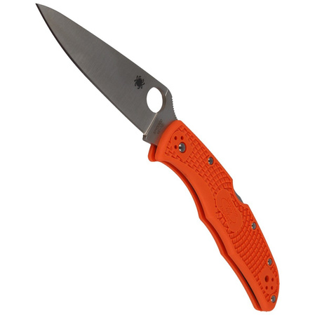Spyderco Endura 4 FRN Orange Flat Ground PlainEdge Knife (C10FPOR)