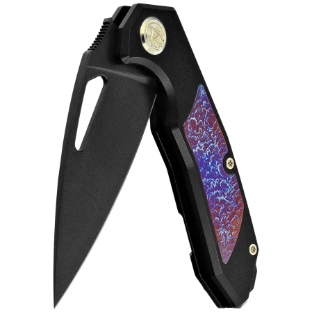 Nóż składany Kubey KB Knives Coeus Black Titanium/Timascus, Black DLC CPM S35VN (KB286B)