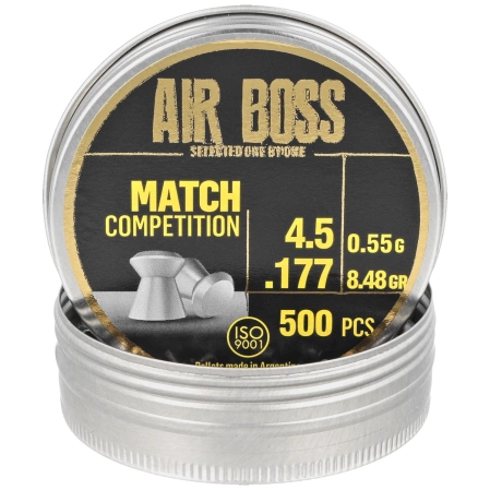 Apolo Air Boss Match Competition AirGun Pellets .177/4.51 mm, 500 pcs 0.55g/8.48gr (30300-1)