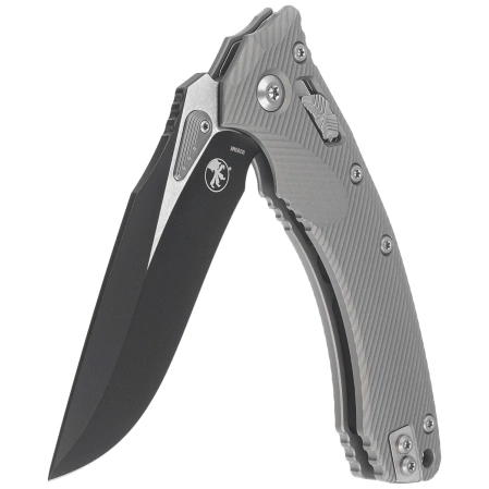 Microtech Amphibian Ram-Lok S/E Knife Natural Clear Fluted Aluminum, Black M390MK by Tony Marfione (137RL-1FLNC)