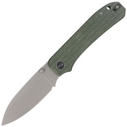 WE Knife Big Banter Green Micarta, Gray Stonewashed CPM 20CV by Ben Petersen (WE21045-2)