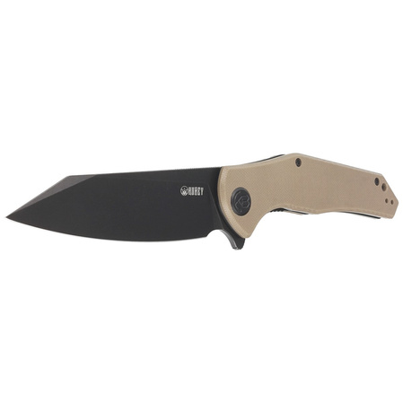 Kubey Flash KU158J Knife Tan G10, Blackwashed AUS-10