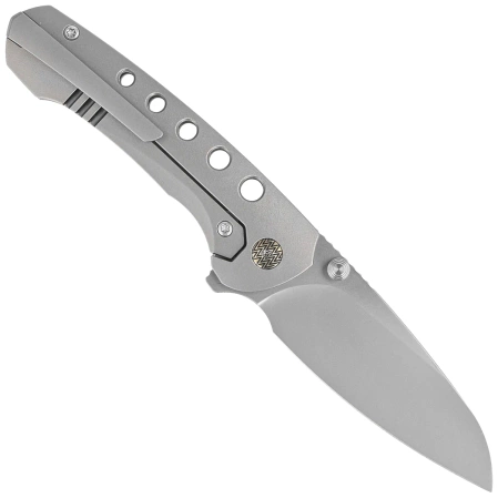 Remette RT-BEE-T w/Titanium Toothpick Knife Gray Titanium, Fine Grinding Pearlescent M390