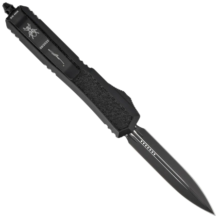 Nóż automatyczny OTF Microtech Makora Signature D/E Black DLC Aluminium/Black Inlays, Black DLC by Tony Marfione (206-1TS)