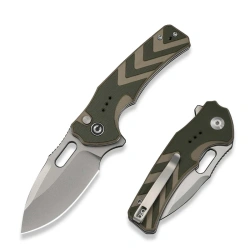 Civivi Vexron Knife Green-Tan G10, Stonewashed 14C28N (C24066-2)