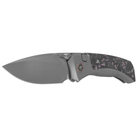 Nóż składany Remette RT-Steed Gray Titanium/Black-Pink Carbon Fiber, Pearlescent M390 (RTWS-TP)