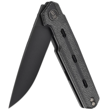 WE Knife Navo Black Canvas Micarta, Black Stonewashed CPM 20CV by Ostap Hel (WE22026-1)