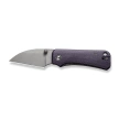 Civivi Knife Baby Banter Wharncliffe Purple Canvas Micarta, Grey Stonewashed Nitro-V by Ben Petersen (C19068SC-2)