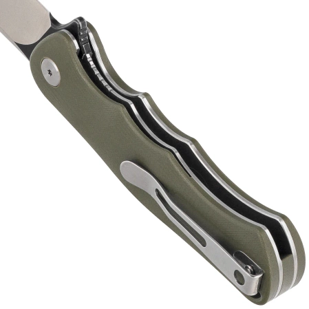 Nóż składany Bestech Bobcat Green G10, Black Stonewashed / Satin D2 (BG22B-2)