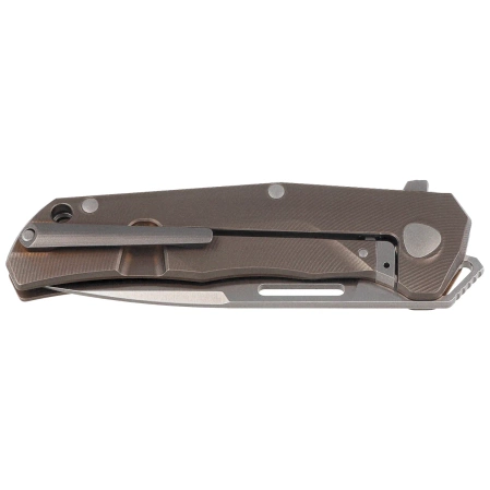 LionSteel Q4ttro Knife Bronze Titanium/Fat Carbon, Satin MagnaCut by Molletta (Q4 BR)