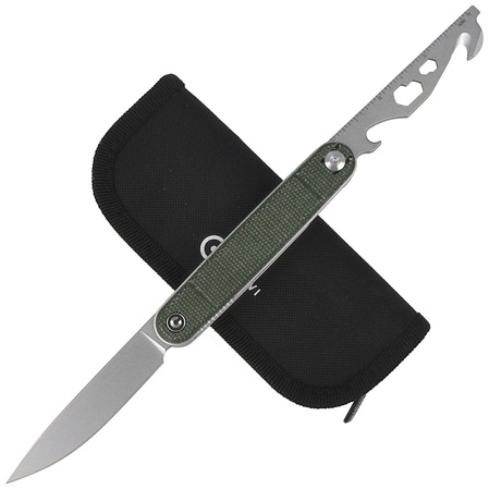 CIVIVI Crit Green Micarta, Stonewashed with Multi-Tool (C20014F-3)
