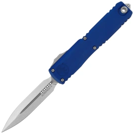 Microtech Ultratech Gen IV D/E OTF Knife Navy Blue Aluminum, Stonewashed M390MK by Tony Marfione (11224-10NA)