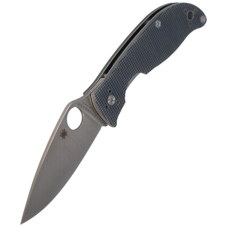 Spyderco Polestar G-10 Grey / BD1 PlainEdge Knife (C220GPGY)
