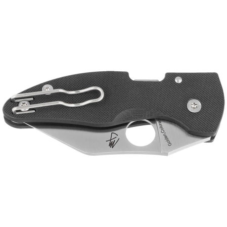 Spyderco MicroJimbo Black G10, Satin CPM S30V Plain by Michael Janich Knife (C264GP)