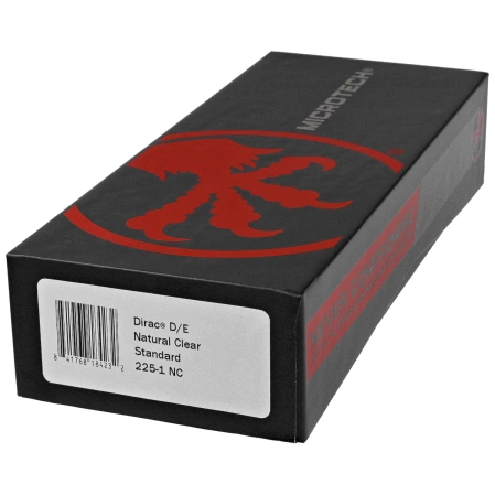 Nóż automatyczny OTF Microtech Dirac D/E Natural Clear Aluminium, Black M390 by Tony Marfione (225-1NC)