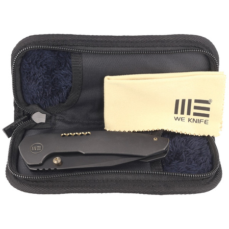 WE Knife Trogon Black Titanium, Black Stonewashed CPM 20CV by Brian Brown (WE22002B-2)