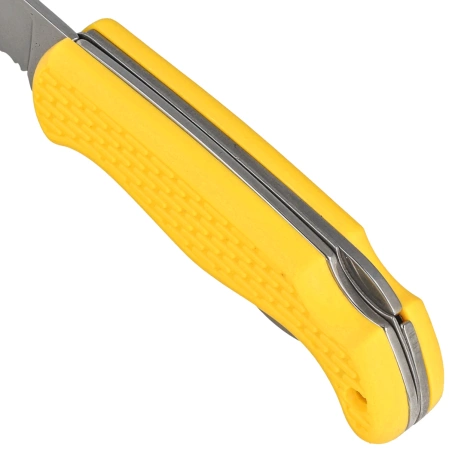 MAC Coltellerie Boat 2 Sailing Knife Yellow PP/TPE,  Satin W 1.4034 (MC BOT2.Y)