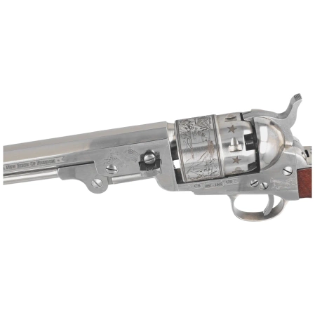 Pietta 1851 Colt Navy Yank Steel London Gettysburg Old Silver .44 (YAL44ST/OS/GTS)