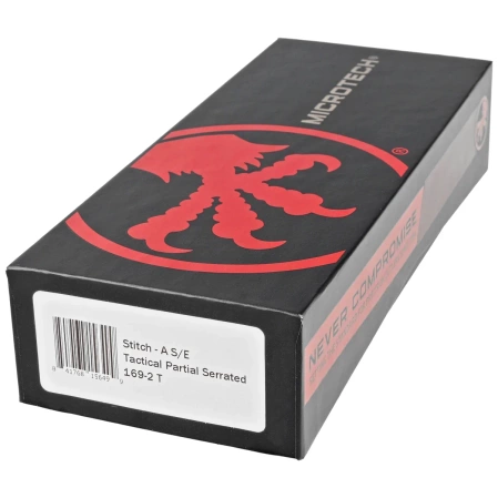 Microtech Stitch-A S/E Black Aluminum, Black DLC P/S by Borka Blades and Tony Marfione (169-2T)