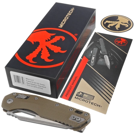 Microtech MSI S/E Knife OD Green Fluted G10, Apocalyptic M390MK by Tony Marfione (210-10APFLGTOD)