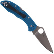 Spyderco Delica 4 FRN Blue Flat Ground PlainEdge Knife (C11FPBL)