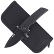 WE Knife Mini Malice Black Titanium, Black Stonewashed CPM 20CV by Ferrum Forge (WE054BL-1)