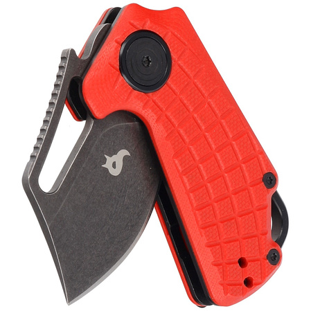 BlackFox Puck Red G10, Black Stone Washed D2 by Grigorii Matveev knife (BF-761 R)