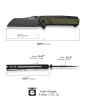 Sencut Draxor Green/Black G10 Knife, Black 9Cr18MoV (S24035-2)