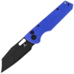 Bestechman Guardian Knife Blue G10 w/ Carbon Fiber Pattern, Black PVD D2 (BMK11G)