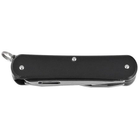 Fox Vulpis F4 Black Aluminum, Polished N690Co Pocket Knife (FX-VP130-F4 BK)