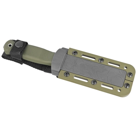 Demko Armiger 4 Spear Point Knife OD Green TPR, Black Powder Coated 80CrV2 by Andrew Demko (ARM4-80CrV2-OD-SPR)