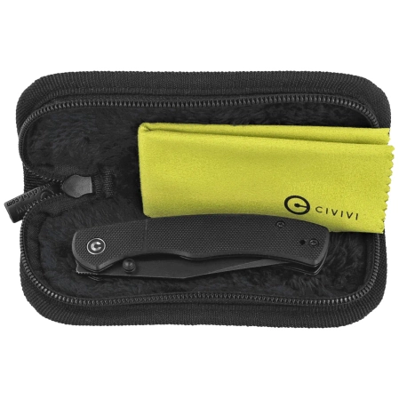 Civivi Clingman Knife Black G10, Black Stonewashed Nitro-V by Taylor Martin Best Damn EDC (C23065-1)