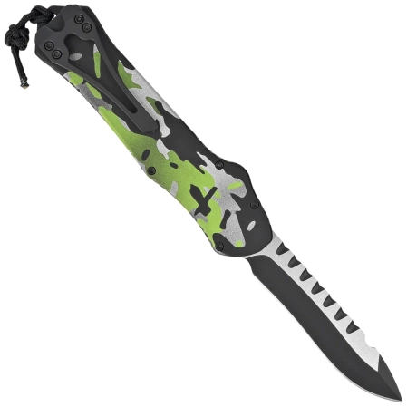 Heretic Knife Hydra R/E Heretic Camo Aluminum, Black/Satin MagnaCut by Tony Marfione Jr.