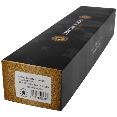Nóż Spartan Blades Harsey Clandestina Camo Linen Micarta, Black PVD MagnaCut by William W. Harsey (SB57BKCMKYBK)