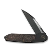 Nóż składany WeKnife Brr15 Black Titanium/Copper Foil Carbon Fiber, Black Stonewashed/Satin M390 by Rafal Brzeski (WE24007-1)