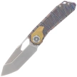 Remette RT-Peregrine Falcon Knife Gray/Brown/Thunder Lightning Titanium, Hand Fine Grinding Pearlescent M390 (RTT1-CX)