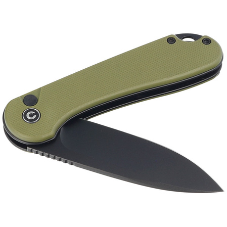 Civivi Button Lock Elementum II Knife OD Green G10, Black Stonewashed Nitro-V (C18062P-3)
