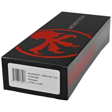 Nóż składany Microtech Amphibian Ram-Lok S/E Fluted Red Aluminium, Black M390MK by Tony Marfione (137RL-1FLRD)