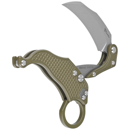 Nóż grawitacyjny Reate EXO-K Gravity Karambit Green Aluminium, Stonewashed N690