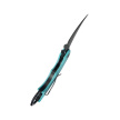 Kubey Rogue Pikal Karambit Knife Light Blue G10, Blackwashed 14C28N by MUZI Design (KU298D)
