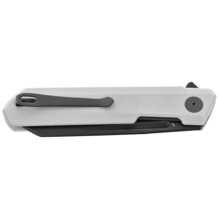 Nóż składany Bestechman Dundee Sheepfoot White G10, Grey PVD D2 by Ostap Hel (BMK09D)
