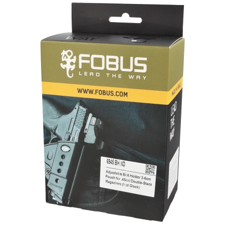 Fobus pouch for Double-Stack .45Cal magazines such as S&W, Springfield, H&K, Walther (excluding Glock), Belt Holder (6945 BH ND).