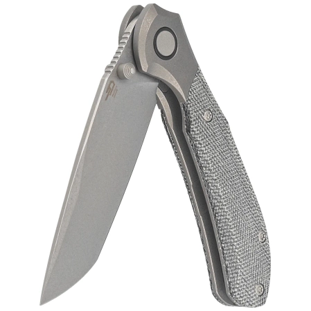 Nóż składany Bestech Constellation Grey Titanium/Black Micarta, Dark Bead Blasted/Stonewashed MagnaCut by Munko Knives (BT2501A)