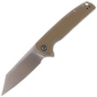 CIVIVI Brigand Tan Coarse G10 Handle Gray S/S Liner D2 Blade, Satin Finish (C909B)