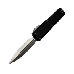 Nóż automatyczny OTF Microtech UTX-85 Gen IV D/E Black Aluminium, Stonewashed M390MK by Tony Marfione (12324-10)
